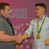 Jonathan à la cérémonie des Mérites sportifs avec Pierre Houin