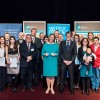 Les lauréats, les partenaires économiques et institutionnels, ainsi que Monsieur Jean-Claude Tribolet, Ministre conseiller à l’Ambassade de France en Allemagne, et la Présidente de l’UFA, Madame Patricia Oster-Stierle.