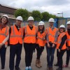 Les doctorants CDEFI et les coaches lors de la visite de l'EduHK à l’usine de Saint-Gobain.