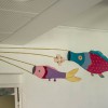 poissons japonais peints au mur