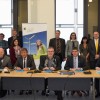 1er rang :  Prof. Pallage, Université du Luxembourg ; Prof. Schmitt, Universität de la Sarre ; Prof. Mutzenhardt, Université de Lorraine ; Prof. Jäckel, Université de Trèves ; Prof. Wolper, Université de Liège.
