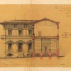 [Fig. 2] Coupe du bâtiment central de l'Ecole française d'Athène