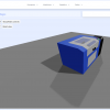 Capture d'écran de l'application web pour définir chaque étape du scénario d'apprentissage Page web avec le modèle 3D d'une découpeuse laser et sa description textuelle sur le côté gauche