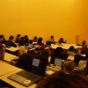 Un public, composé d'étudiants et d'enseignants-chercheurs attentifs aux présentations le public attentif aux présentations