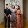 L’équipe de la Maison pour les Langues en Lorraine L'équipe de la M3L devant l'arbre des langues