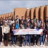 Les étudiants américains et français sur le parvis de l'ENSEM