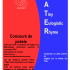 Affiche du concours de poésie en anglais "Write A Tiny Eulogistic Rhyme" qui avait lieu de juin jusque mi-novembre 2016.