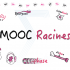 visuel du MOOC racines : titre centré, petits dessions évouqunat les sciences médicales, noms de racines étymologiques et de disciplines des études de santé.