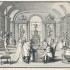 Erudits dans une bibliothèque au siècle des Lumières