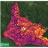Inventaire spatialisé pour une forêt de montagne : volume de bois à l'hectare, représenté à la résolution de 6 ares